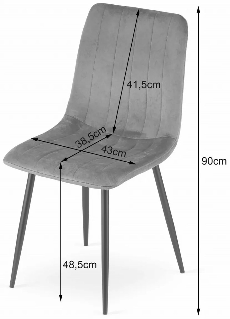 Jedálenský set 1 + 4, stôl MADO 120x80 cm čierna/dub artisan + čierna zamatová stolička LAVA s čiernymi nohami