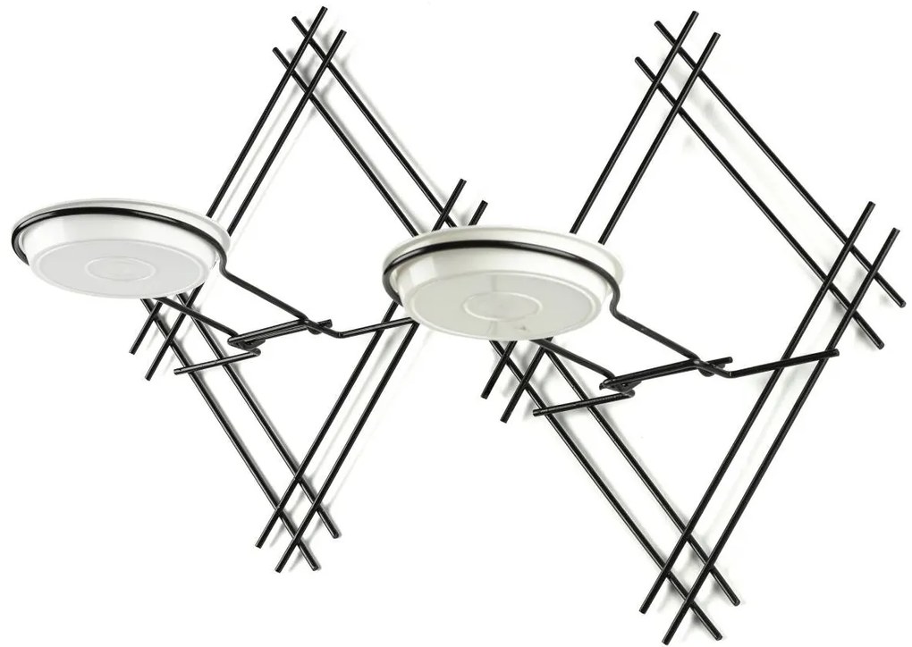 NÁSTENNÝ DRŽIAK NA KVETINÁČ EVELIN 41X60X26 CM ČIERNA