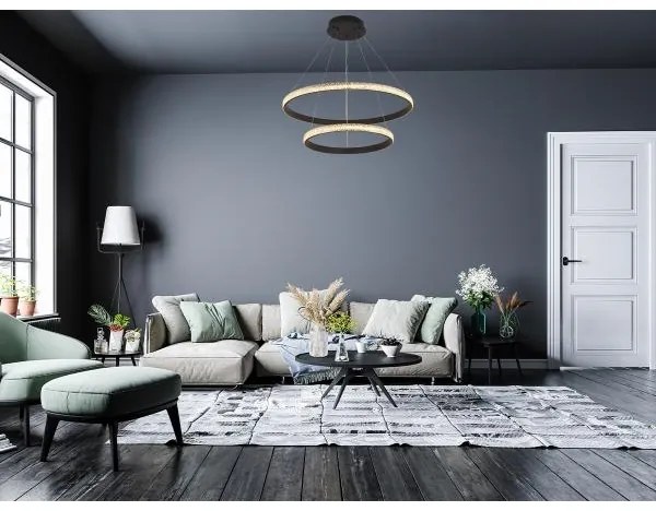 LED Stmievateľný luster na lanku LED/65W/230V 3000-6500K + diaľkové ovládanie