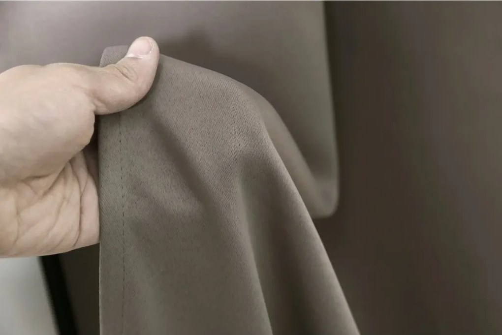 Sivo-hnedý záves OXFORD 140x250 cm Zavesenie: Riasiaca páska