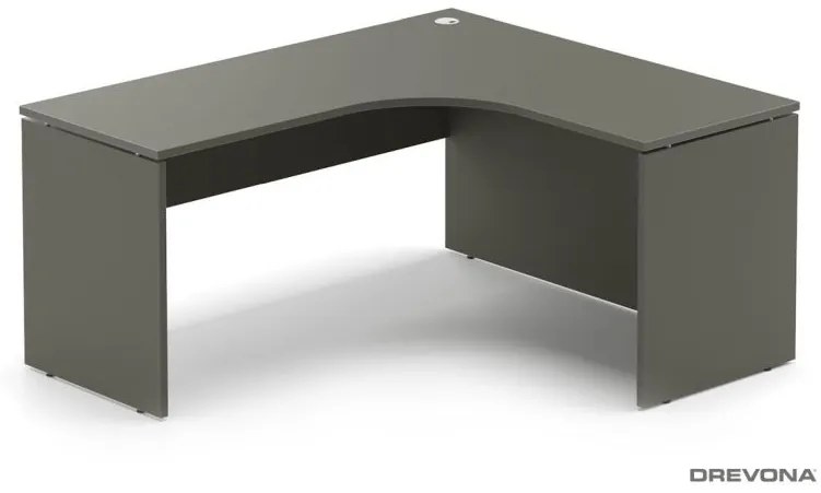 Drevona, REA PC stôl, RP-SRD-1600, PRAVÝ , dub bardolino
