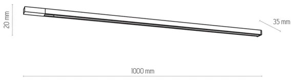 Lištový systém 1-fázový TRACER 1 m biela
