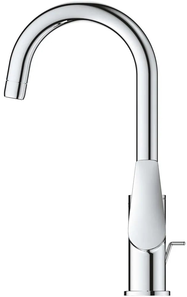 GROHE Start Edge páková umývadlová batéria s otočným výtokom, s odtokovou súpravou s tiahlom, výška výtoku 208 mm, chróm, 24201001