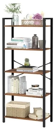 Knižnica NAVARO hnedá/čierna