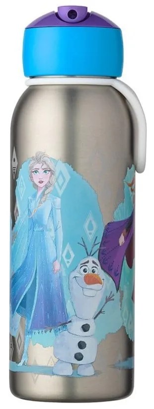 Nerezová detská fľaša v striebornej farbe 350 ml Frozen 2 – Mepal