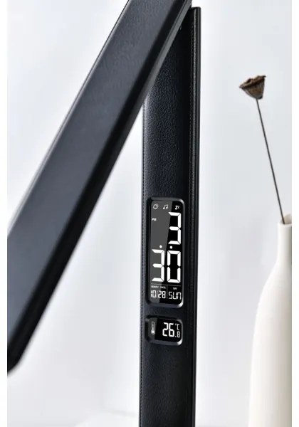 Immax 08965L-LED Stmievateľná lampa s bezdr. nabíjaním KINGFISHER 8,5W/230V čierna