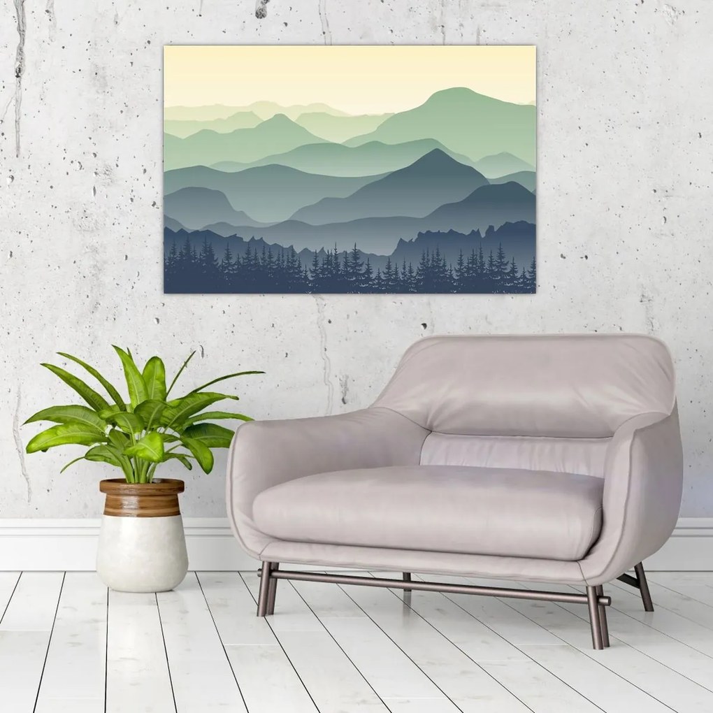 Obraz - Forest Mountain (90x60 cm)