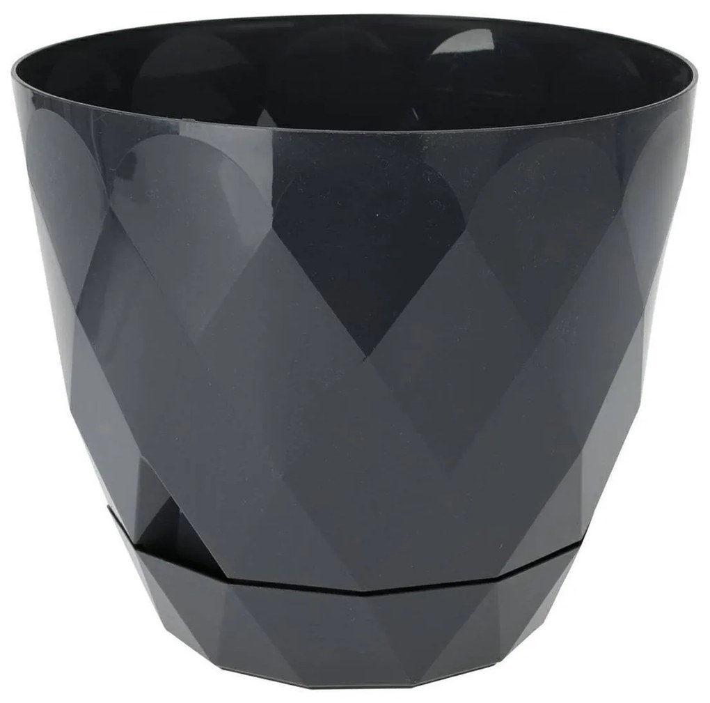 Kvetináč diamant s podstavcom 15 cm antracit