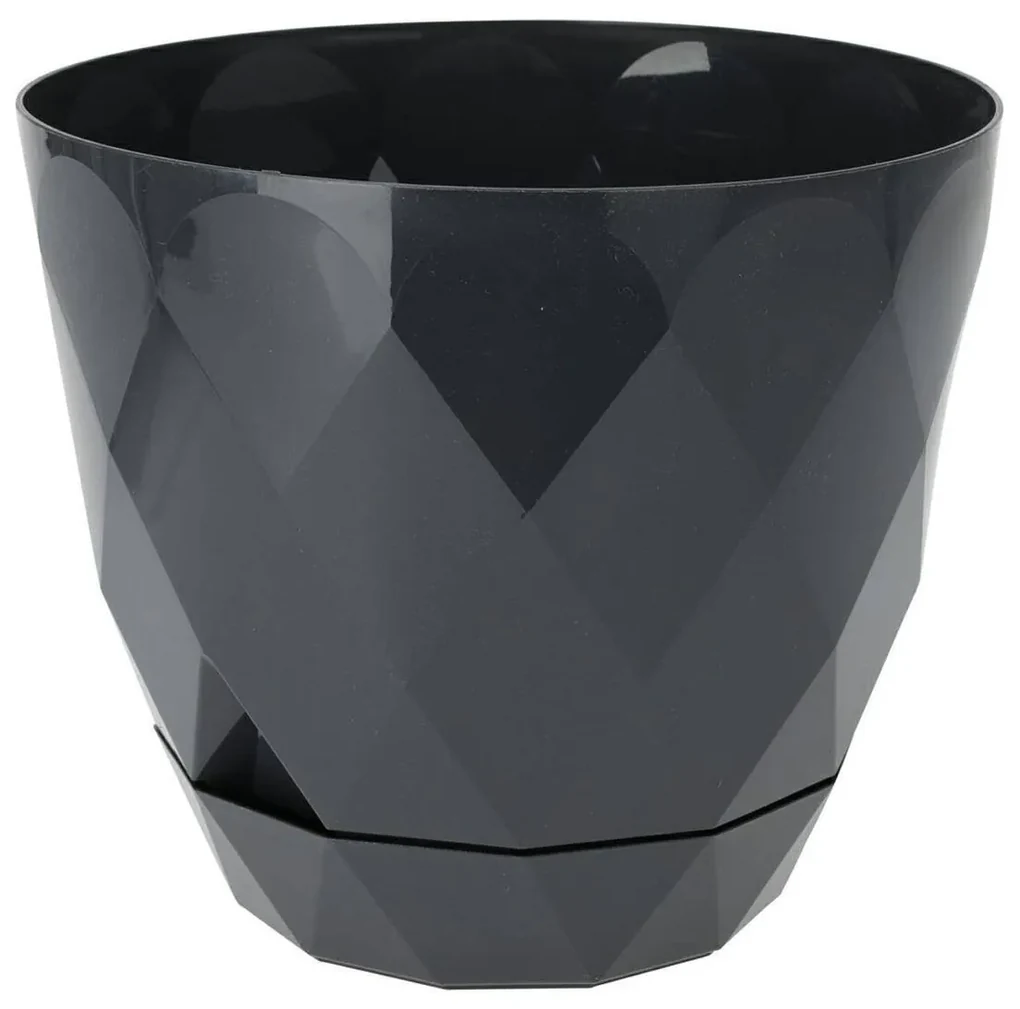 Kvetináč diamant s podstavcom 15 cm antracit