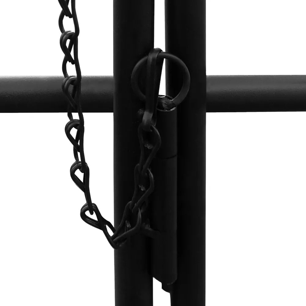 Oblúk na ruže ROMANCE s bránkou, 225x115X37CM, čierna Gardebruk