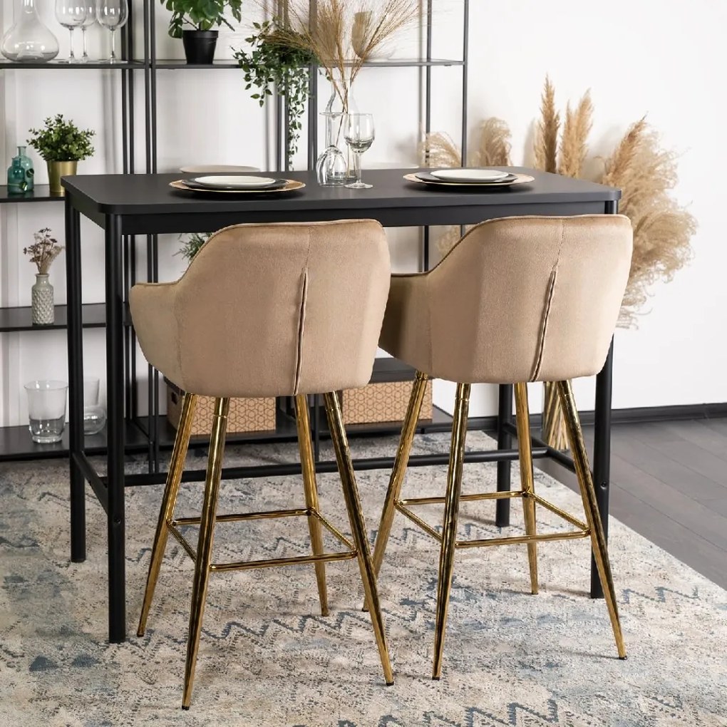 PROXIMA.store - Čalúnené barové kreslo SALEM FARBA: béžová