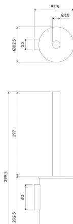 OMNIRES MP60621CR - Nástenná WC štetka MODERN PROJECT lesklý chróm