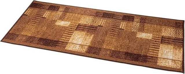 Kusový behúň Patchwork hnedá 67 x 250 cm