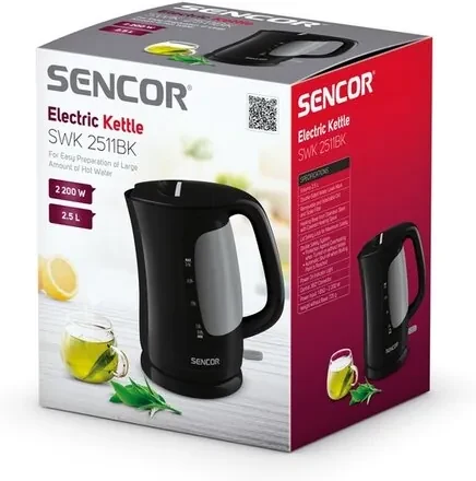 Kanvica SENCOR SWK 2511BK, rýchlovarná
