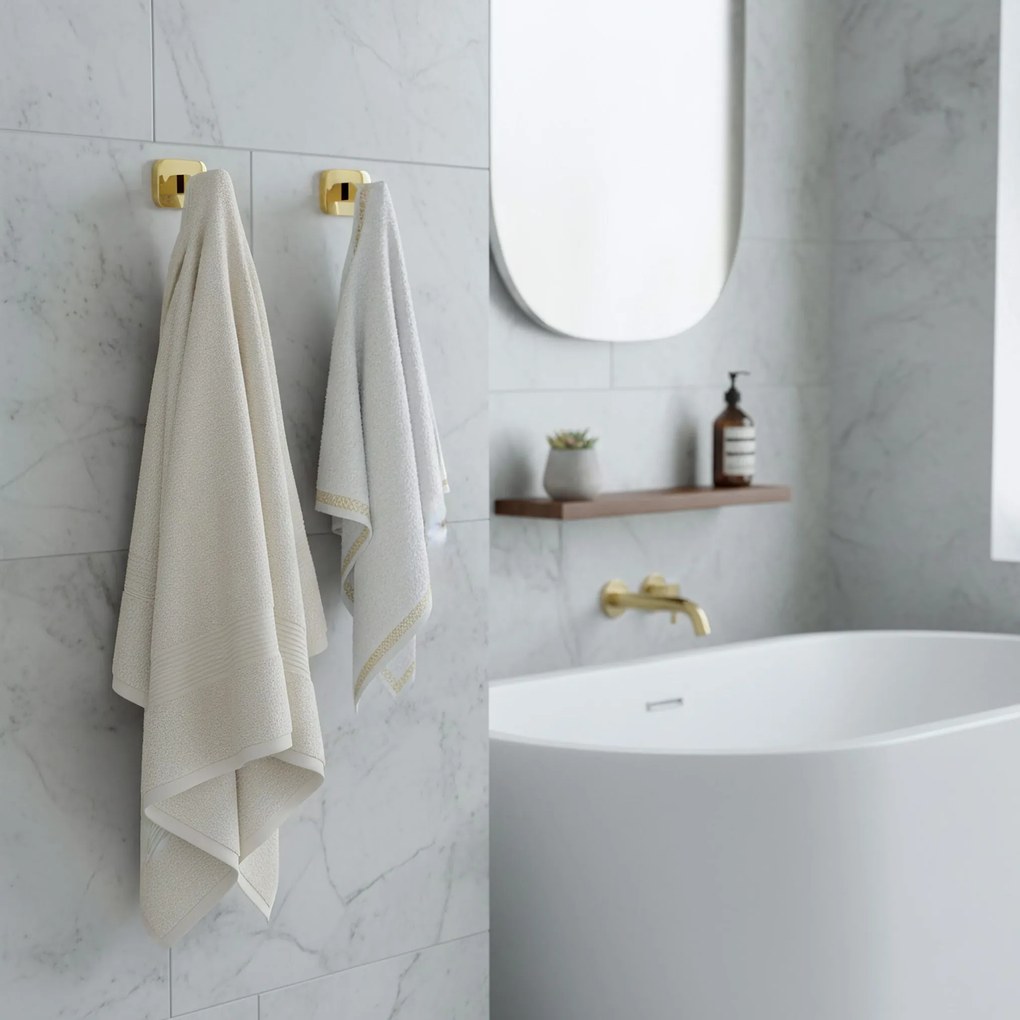 Rea Nico, kúpeľňový 1-háčik na uterák, zlatá lesklá, REA-88037