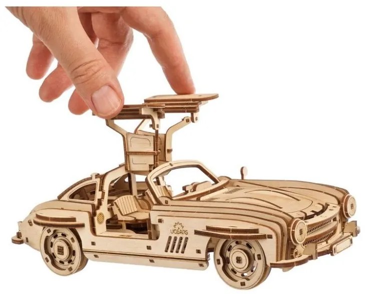 Ugears 3D drevené mechanické puzzle Auto Winged Sports Coupe