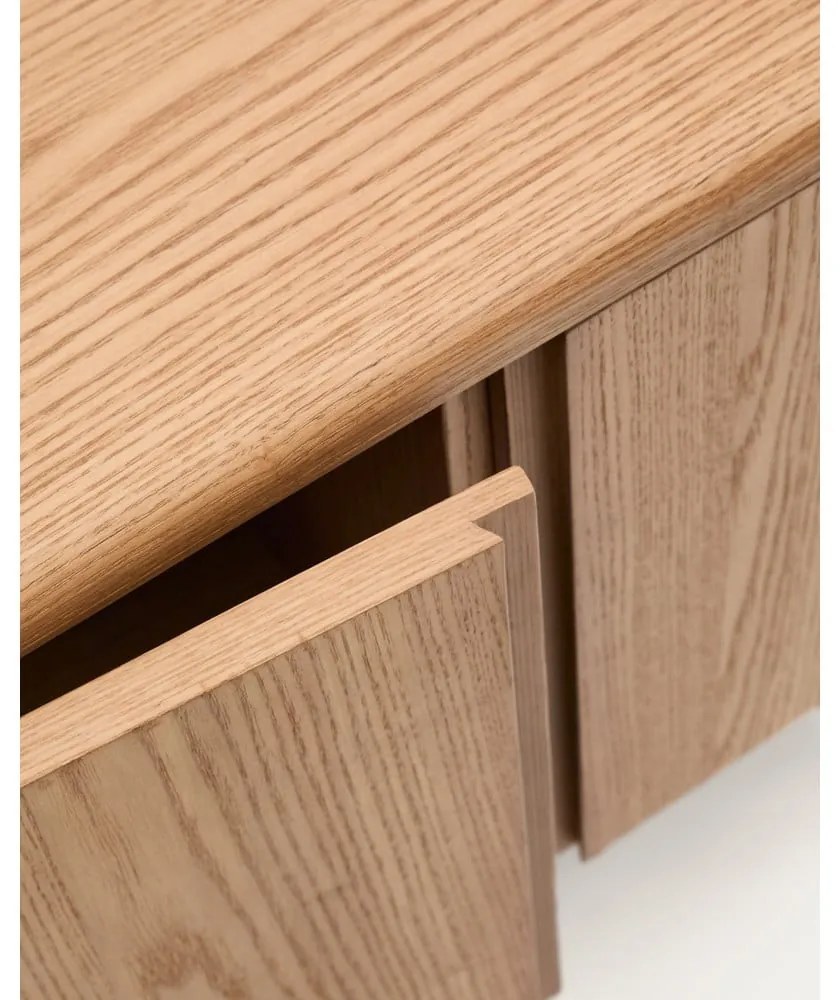 Závesná skrinka pod umývadlo v dekore jaseňa v prírodnej farbe 90x35 cm Salaya – Kave Home