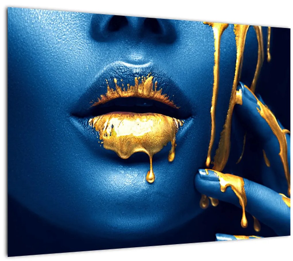 Sklenený obraz ľudskej tváre (70x50 cm)