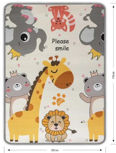 Rolovacia podložka pre deti Kinder 120x178 cm - more a Afrika