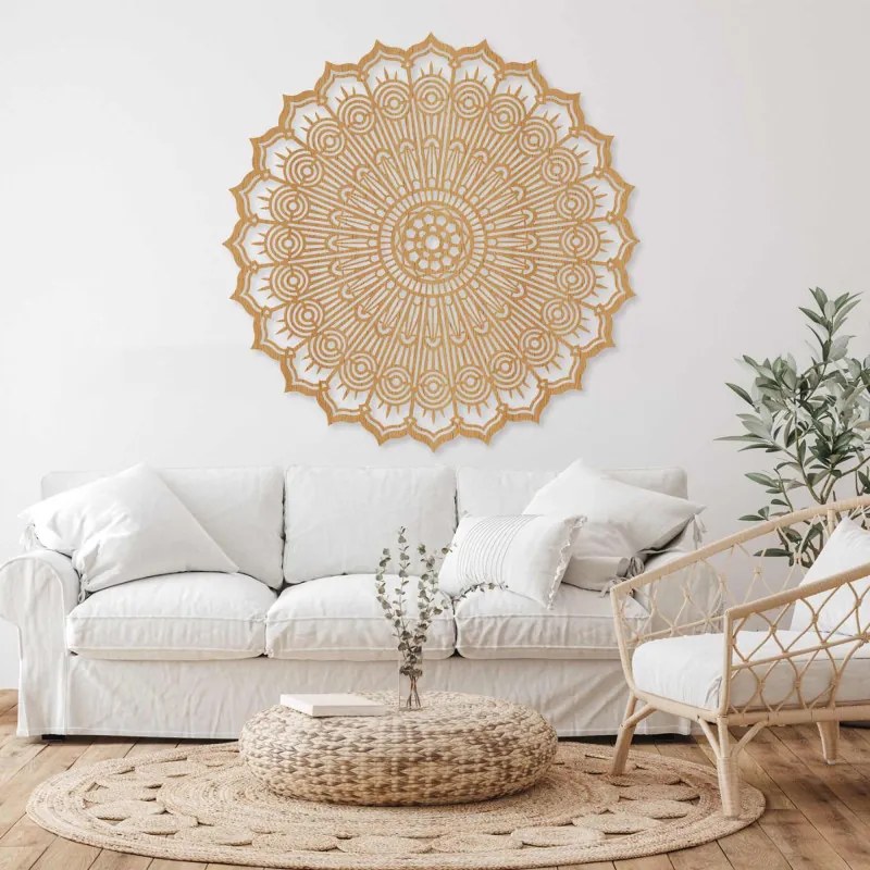 Drevená mandala na stenu do obývačky| SENTOP HDF0506