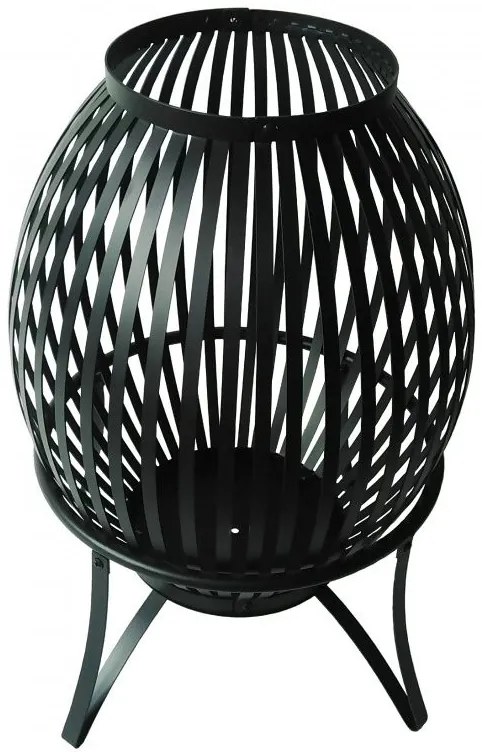 Záhradný krb BestBerg OH-77 / oceľ / čierna