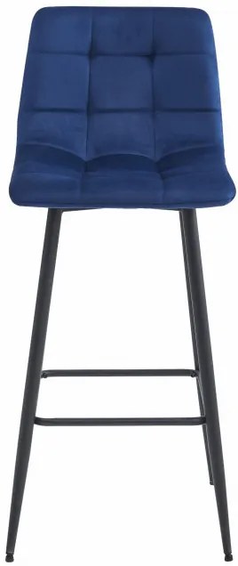 Set dvoch barových stoličiek ARCETO zamatové granátové (čierne nohy) 2 ks