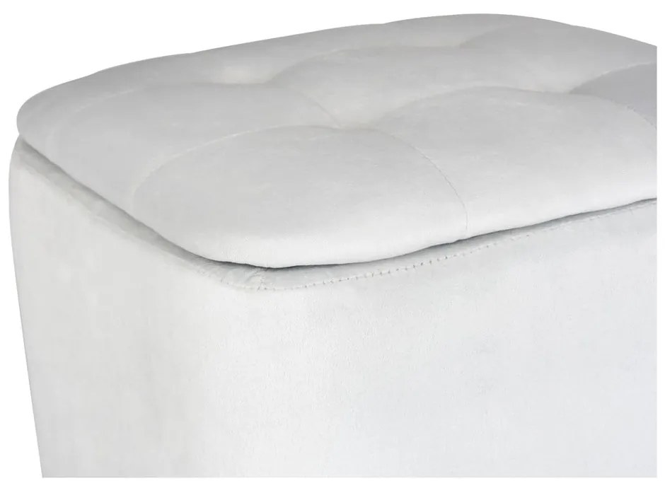 Svetlosivý zamatový taburet - Wenko