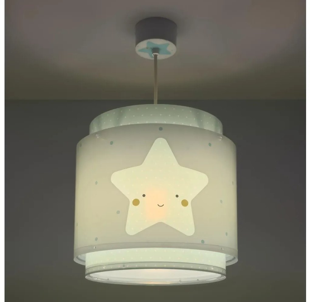 Dalber 76012T - Detský luster BABY DREAMS 1xE27/15W/230V modrá
