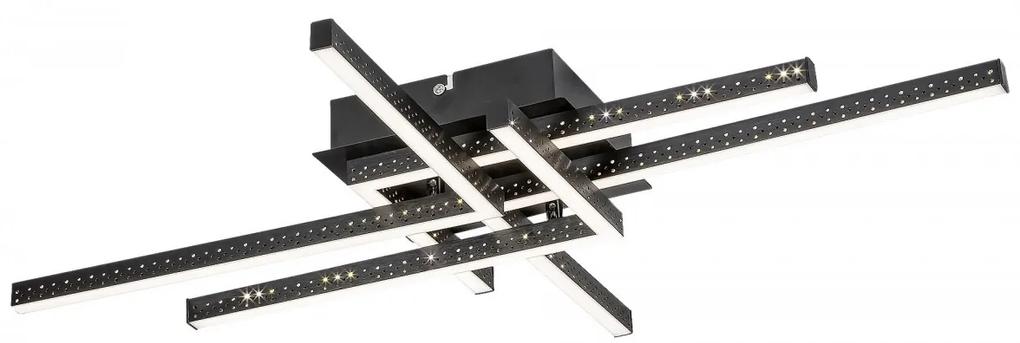 RABALUX Dizajnové stropné LED osvetlenie CASIMIR, 35W, denná biela, čierne