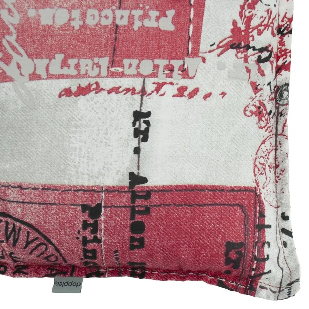 Doppler LIVING - dekoračný vankúšik 45 x 45 cm červený, bavlněná směsová tkanina