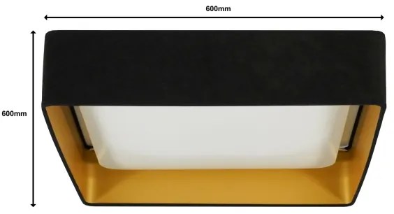 Brilagi-LED Stmievateľné svietidlo VELVET SQUARE LED/36W/230V Wi-Fi Tuya+DO čierna