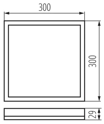 Kanlux 31533 - LED stropné svietidlo AZPO LED/17,5W/230V 30x30 cm IP54 čierna