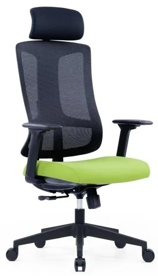 Kancelárska ergonomická stolička SLIDE — látka, sieť, viac farieb Červená