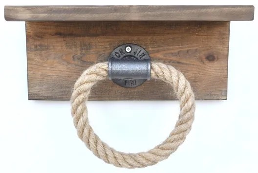 Držiak uterákov s policou BORURAF 14x30 cm smrek