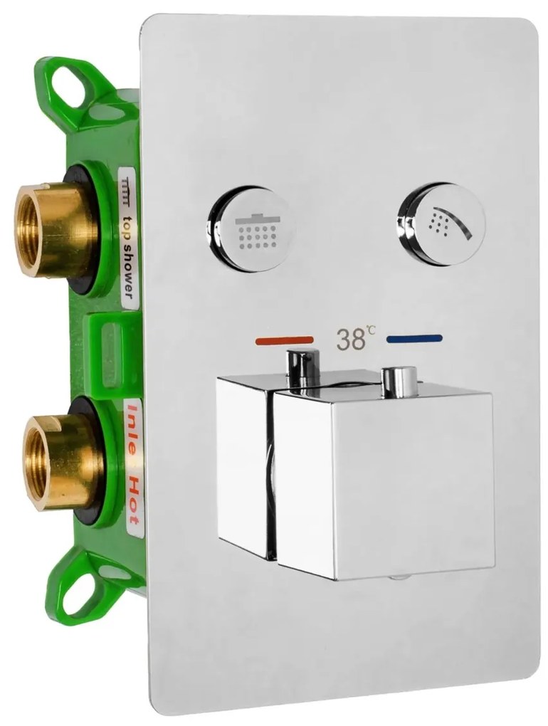 Podomietková sprchová súprava REA FENIX DAVIS s termostatom + box chróm