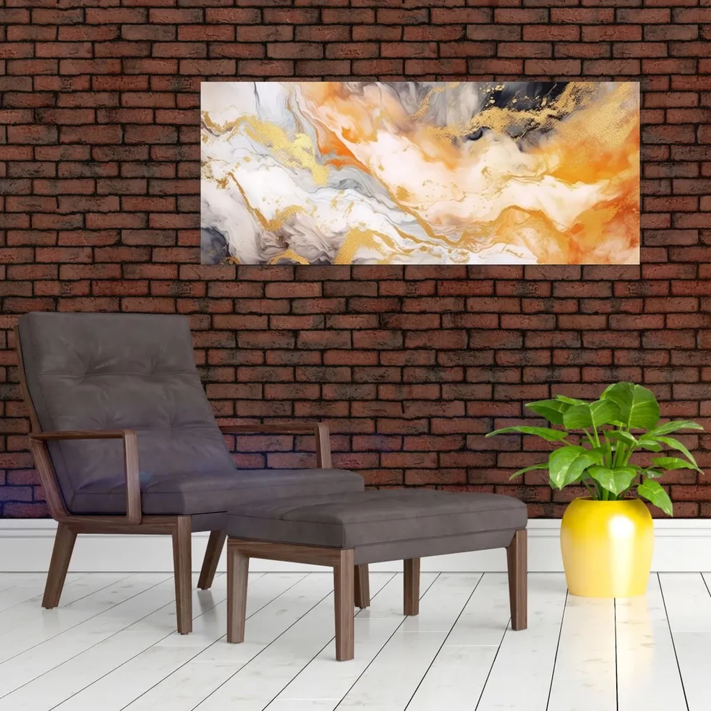 Obraz - Mramorované pozadie (120x50 cm)