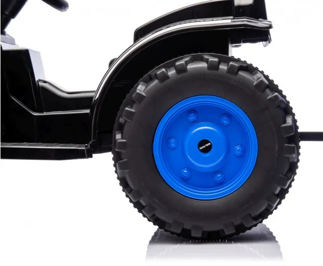 Elektrický traktor s prívesom Farmer modrý