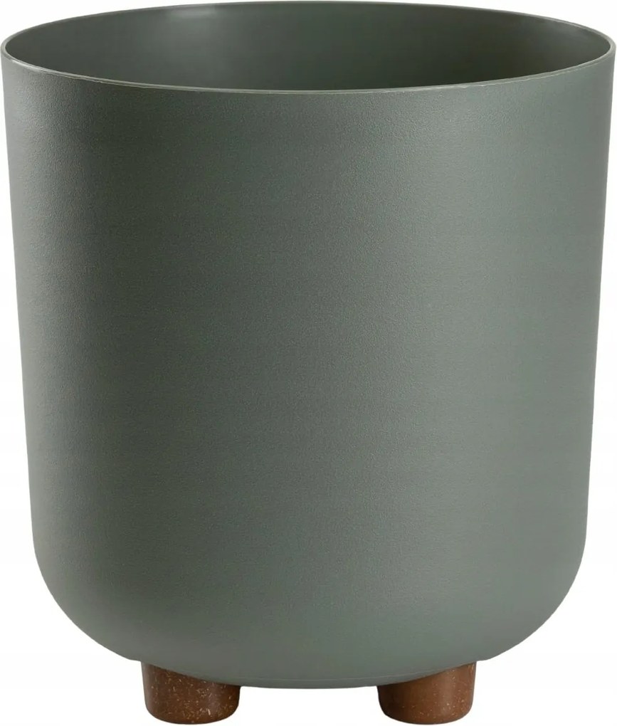 Sada 2 ks květináčů Terra 21x19,3/27,4x24,2 cm šedá/zelená