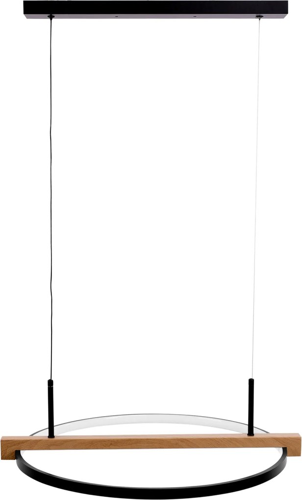 Toolight Toolight, LED stropné svietidlo 60cm + diaľkové ovládanie APP1530-CP, čierna-hnedá, OSW-05660