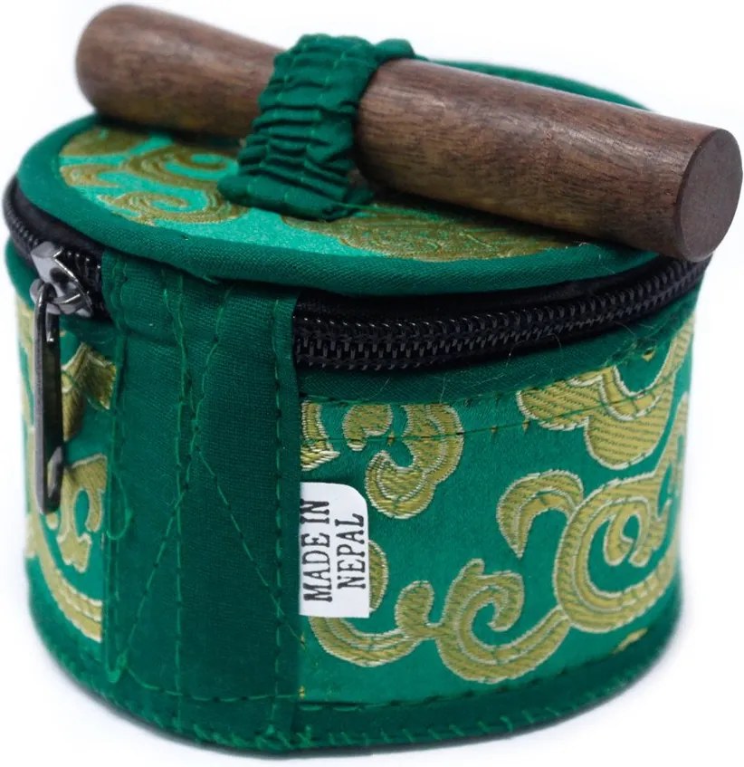 Tibetská spievajúca miska - darčeková sada Farba: Zelená