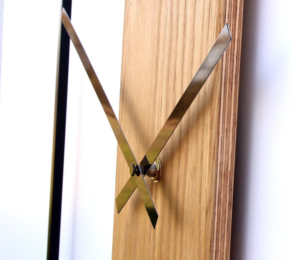 Nástenné hodiny Arabic Ramka 50 cm hnedé/čierne