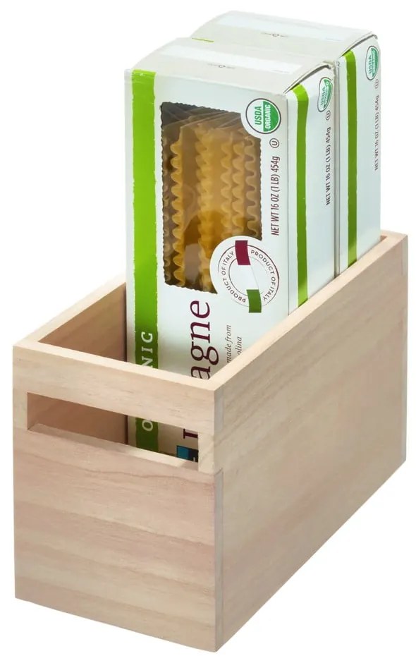 Úložný box z dreva paulownia iDesign Eco Wood, 12,7 x 25,4 cm