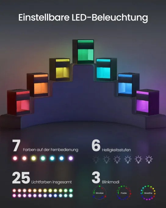 Nočný stolík s LED osvetlením LET618T22
