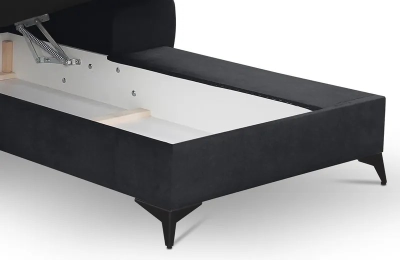 Rohová sedacia súprava Scala, antracitová šedá látka, pravý roh