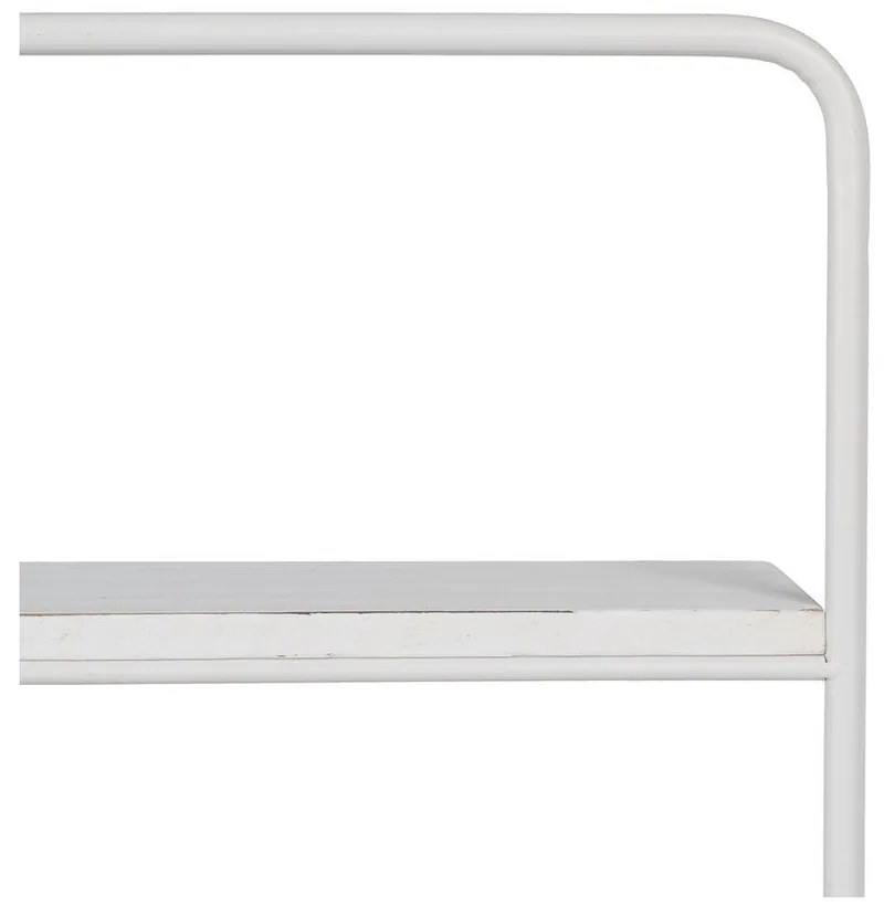 Biela poschodová kovová polica 51 cm – Ixia
