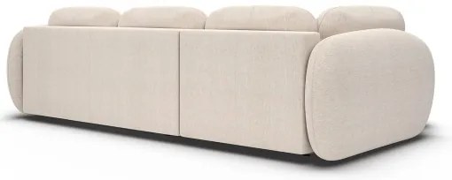 Rohová rozkladacia sedacia súprava do tvaru L s úložným priestorom OLBIA ľavá béžová