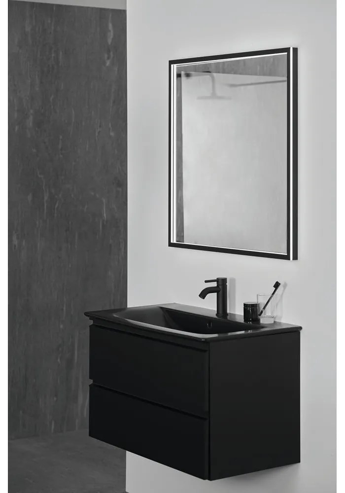 Matne čierne keramické umývadlo 84x46 cm Silk Black – Ideal Standard