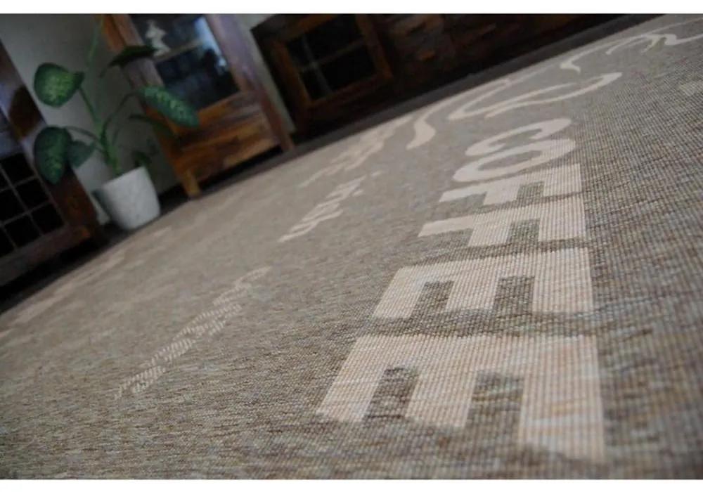 *Kusový koberec Nápisy hnedý 2 140x200cm