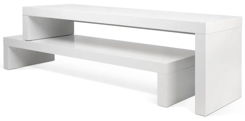 Biely variabilný stolík TemaHome Cliff Walnut