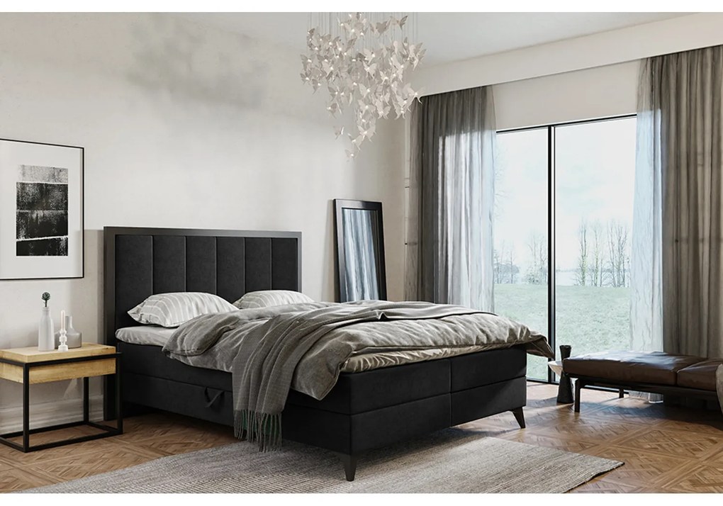 Čalúnená posteľ LOFT rozmer 180x200 cm Zelená